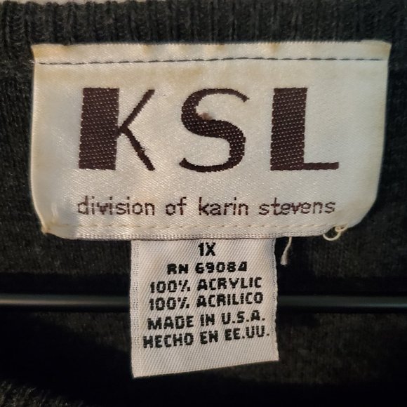 KSL Division of Karin Stevens Vintage Black T-Shirt Dress Size 1X - Picture 8 of 9